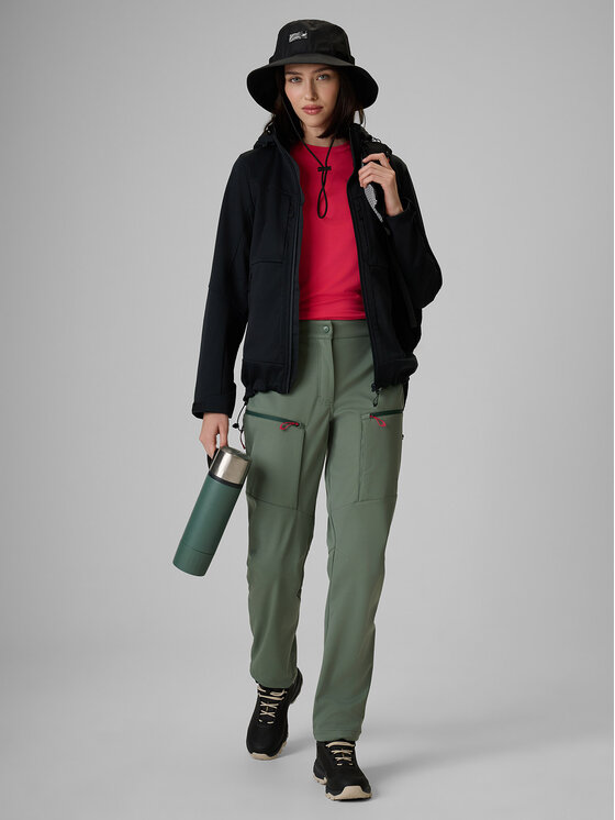 4F 4F Spodnie outdoor TREKKING Khaki Regular Fit