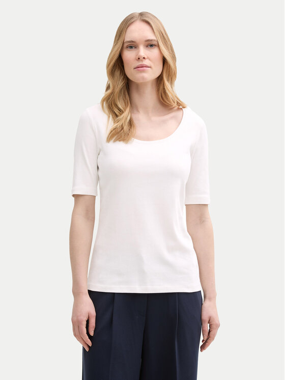 Tom Tailor Tom Tailor T-Shirt 1045541 Bílá Regular Fit