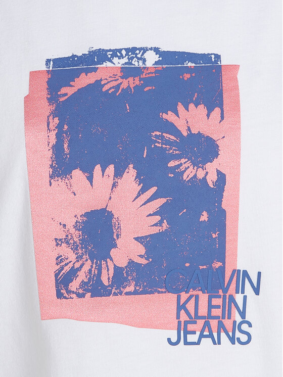 Calvin Klein Jeans Calvin Klein Jeans T-shirt Flower IG0IG02626 Bijela Regular Fit