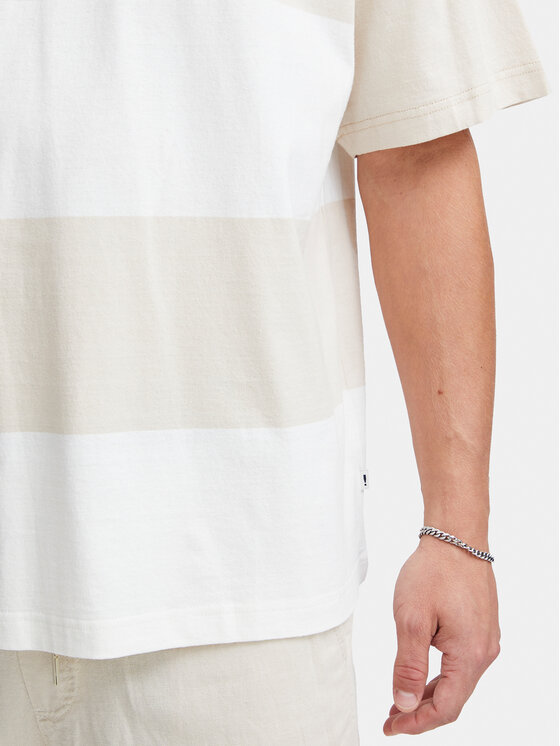 Solid Solid T-shirt Ijam 21108144 Bež Regular Fit