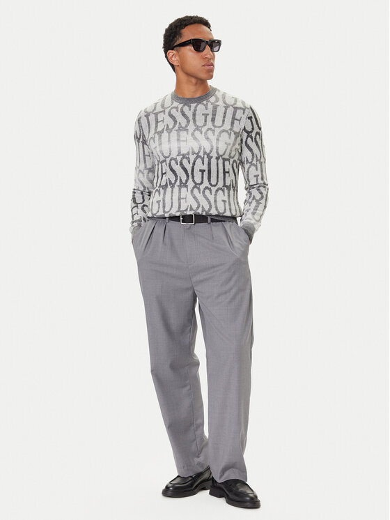 Guess Guess Sweter M5BR24 Z0500 Szary Regular Fit