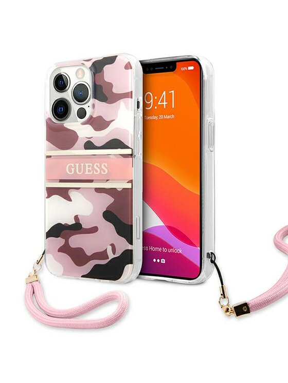 Etui na telefon Guess, Różowe, iPhone 13 Pro Max