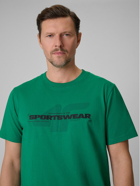 4F 4F T-Shirt SPORTS CLUB Zielony Regular Fit