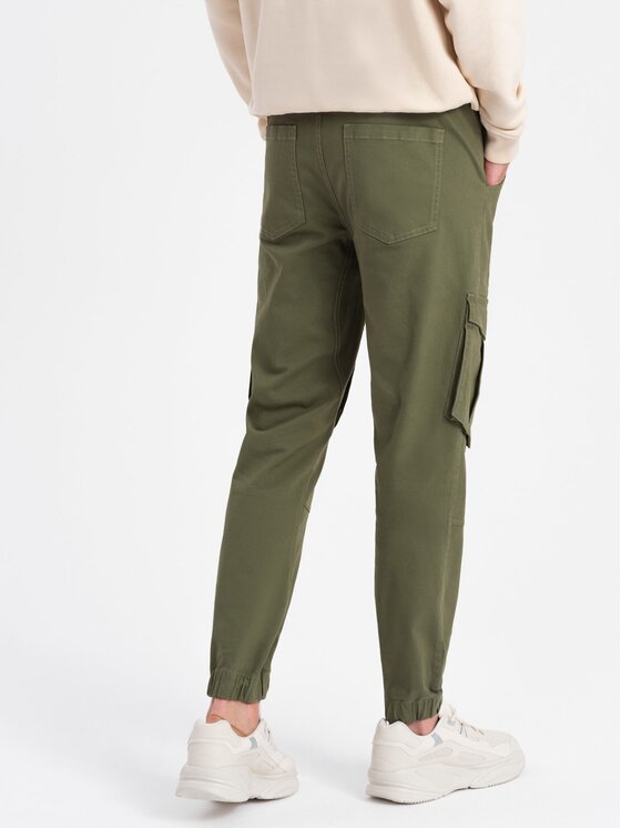 Ombre Ombre Joggery P886 Zielony Cargo Fit