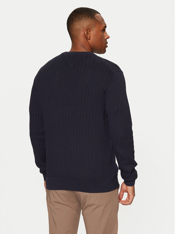 Tommy Hilfiger Tommy Hilfiger Džemper MW0MW37400 Tamnoplava Slim Fit