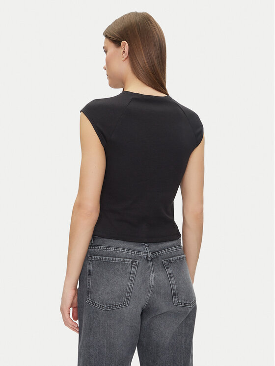 Calvin Klein Calvin Klein Blúz Liquid Touch Top K20K208422 Fekete Slim Fit