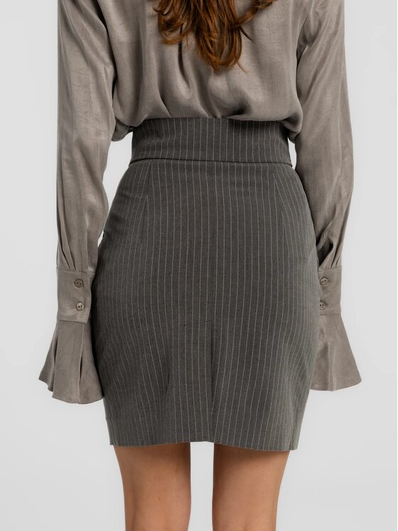 MANDRAGORA MANDRAGORA Maxi sukňa Gante Sivá Slim Fit