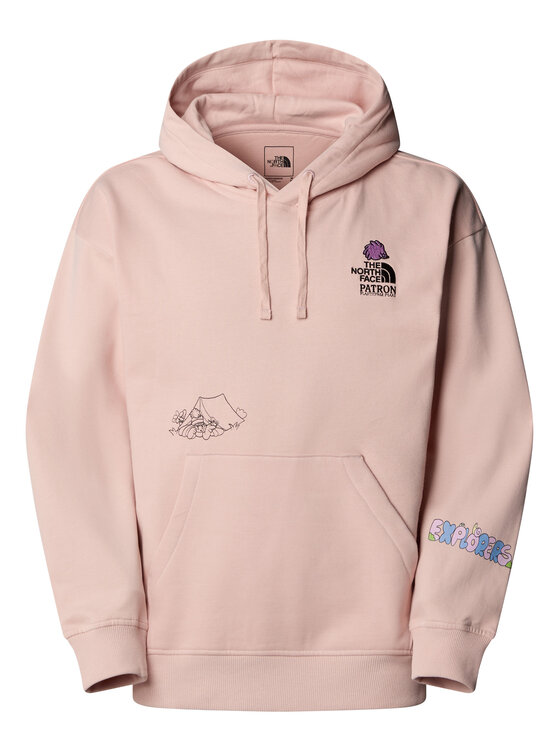 The North Face The North Face Džemperis ar kapuci Unisex Mountain Cleanup NF0A8C2V Rozā Oversize