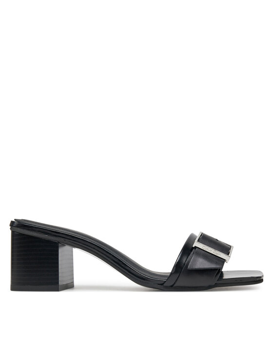 Calvin Klein Calvin Klein Şlapi Heel Mule 50 W/Buckle - Lth HW0HW02478 Negru