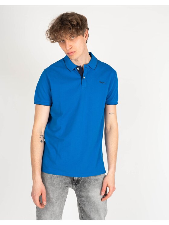 Pepe Jeans Pepe Jeans Polokošeľa PM541431 | Lucas Modrá Regular Fit
