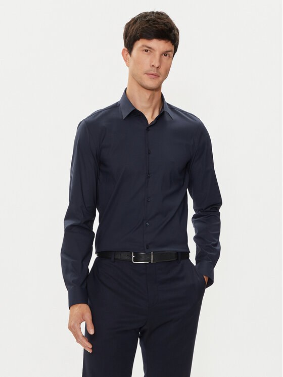 Calvin Klein Krekls K10K113182 Tumši zils Slim Fit