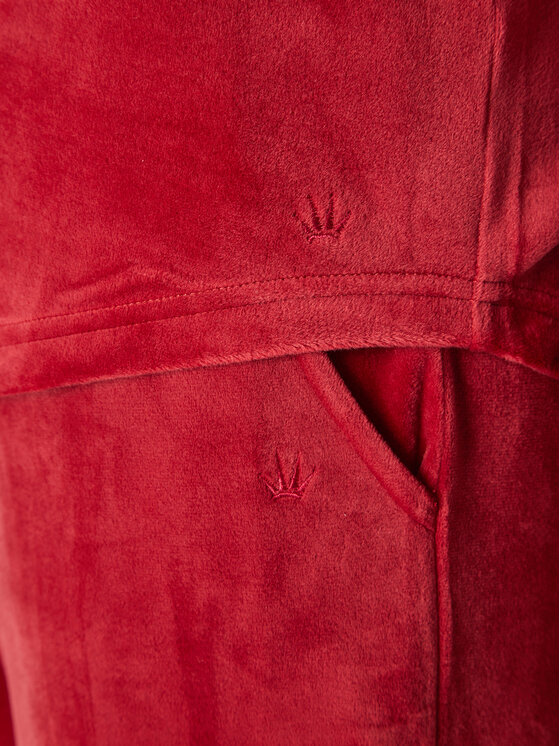 Triumph Triumph Koszulka piżamowa Mix & Match Velour 10213389 Czerwony Boyfriend Fit