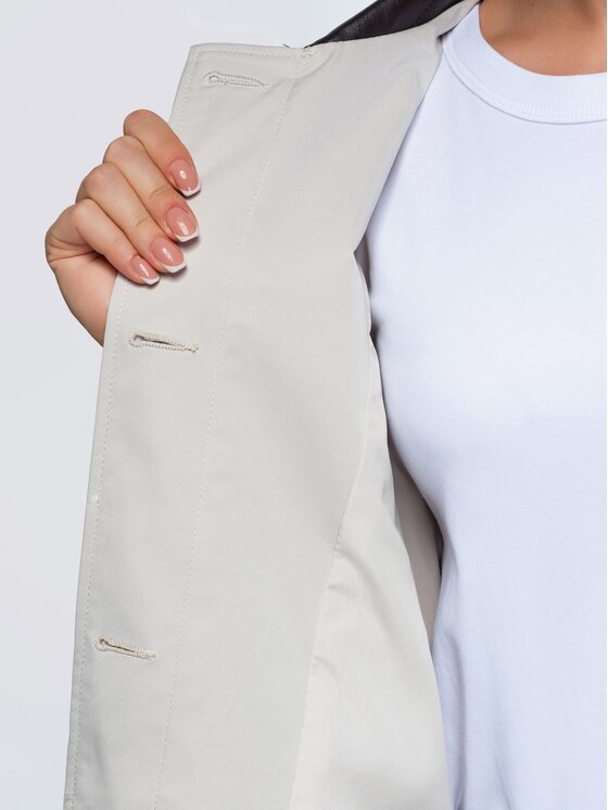 Ombre Ombre Kabát pro přechodné období OW-CT-E0022 Světle béžová Regular Fit