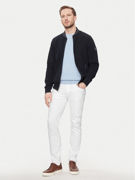 Bugatti Bugatti Τζιν 3108D 56696A Λευκό Slim Fit