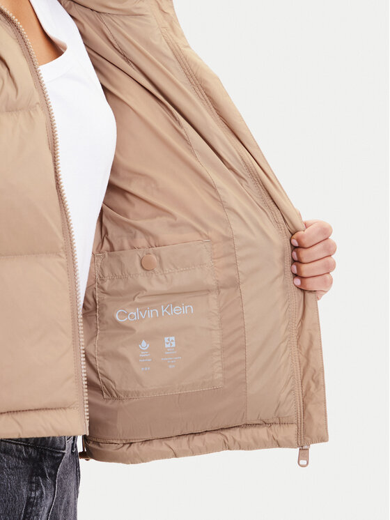 Calvin Klein Jeans Calvin Klein Jeans Μπουφάν πουπουλένιο Graphic Logo LV047D503G Μπεζ Regular Fit