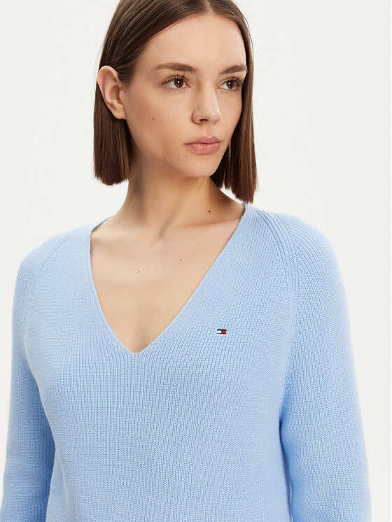 Tommy Hilfiger Tommy Hilfiger Sveter WW0WW44452 Modrá Regular Fit