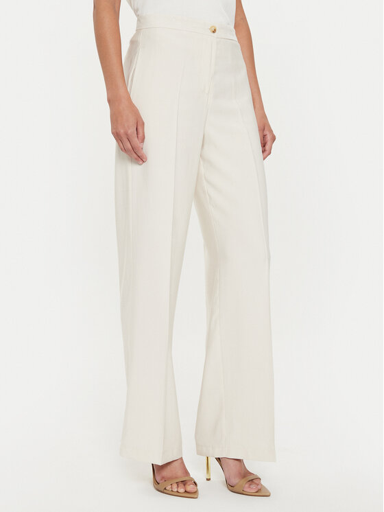 ViCOLO Bavlnené nohavice TB0049 Écru Regular Fit