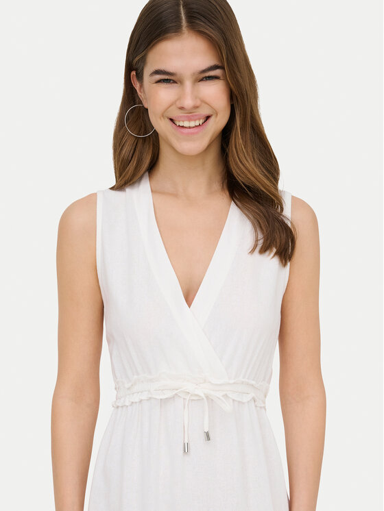 ONLY ONLY Sukienka letnia Goa 15363694 Biały Regular Fit