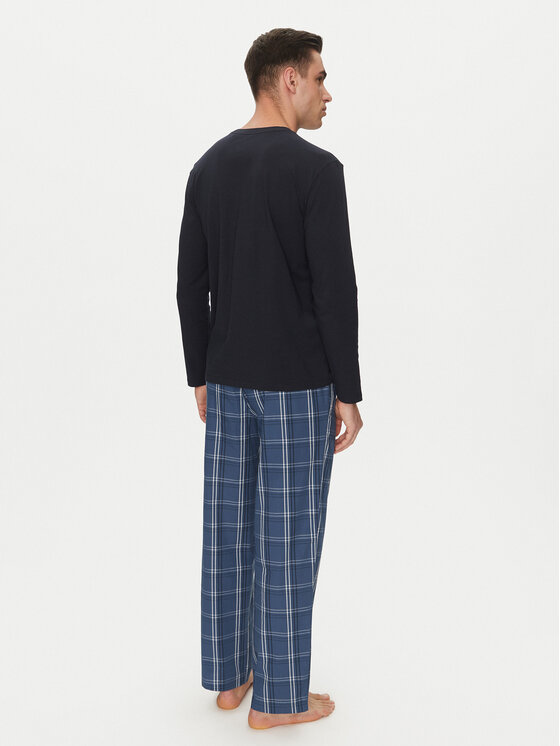 BOSS BOSS Pijama Easy Long Set 50535882 Bleumarin Regular Fit