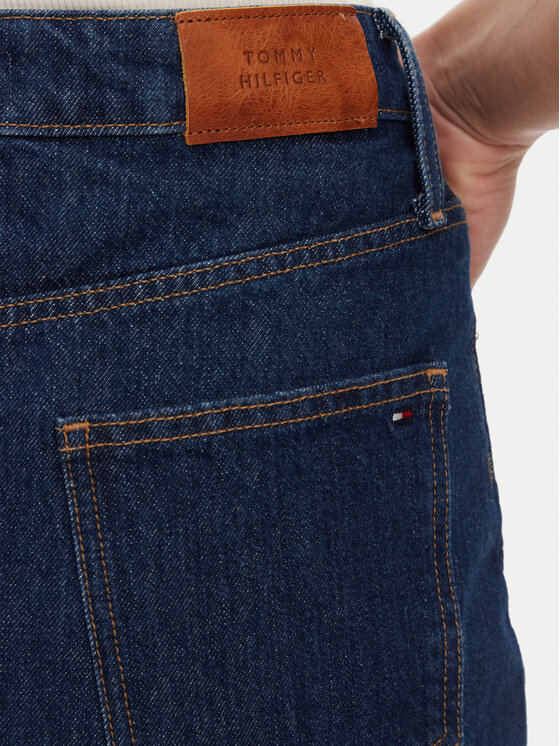 Tommy Hilfiger Tommy Hilfiger Džínsová sukňa WW0WW44390 Tmavomodrá Regular Fit