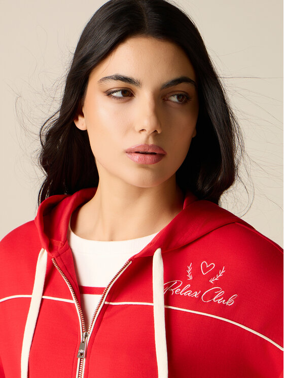 Oltre Oltre Felpa G826J004474N016 Rosso Regular Fit