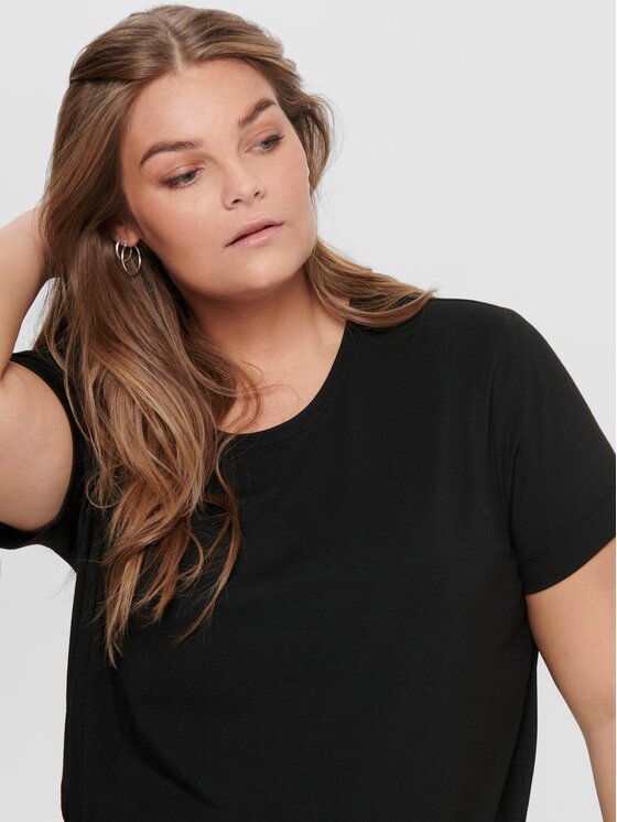 T-shirt Carmakoma 15198210 Nero Regular Fit