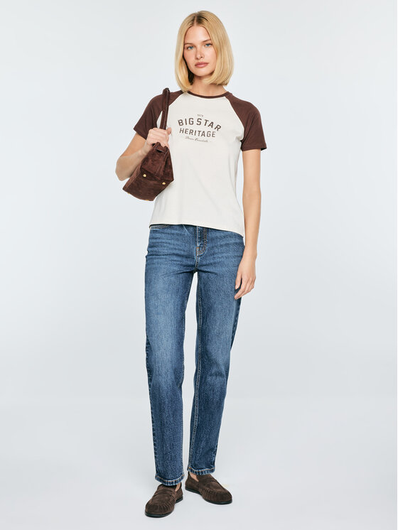 BIG STAR BIG STAR T-Shirt HERRI Brązowy Basic Fit