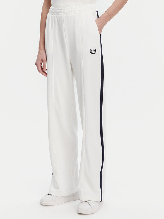 Gap Gap Pantaloni trening 732234-01 Alb Regular Fit