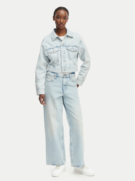 Calvin Klein Jeans Calvin Klein Jeans Teksajakk LV047F680G Sinine Cropped Fit