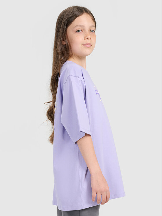 4F 4F T-Shirt KITTY JOGA Fioletowy jasny Oversize