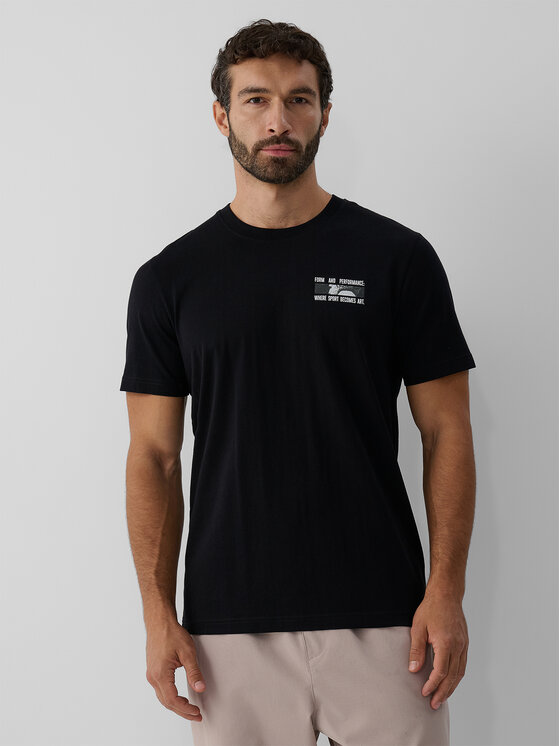 4F 4F T-Shirt STUDIO 4F Czarny Regular Fit