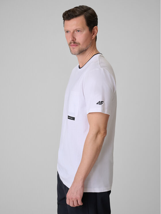 4F 4F T-Shirt CITY Biały Regular Fit