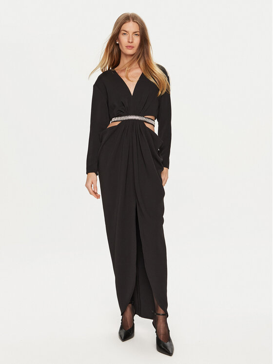 Eleh Večerné šaty E00315 Čierna Regular Fit