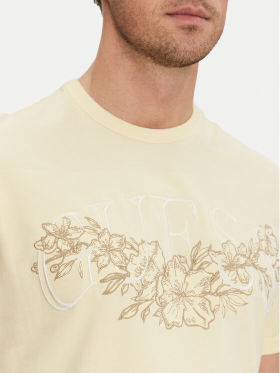 Guess Guess T-Shirt M5GI17 K8FQ4 Beżowy Regular Fit