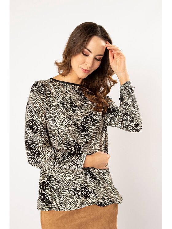 QUIOSQUE QUIOSQUE Halenka IMPRA SHIRT Béžová Regular Fit