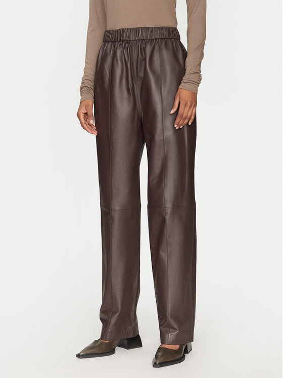 2NDDAY Pantaloni di pelle 2251561672 3091 Marrone Regular Fit, taglia : 40