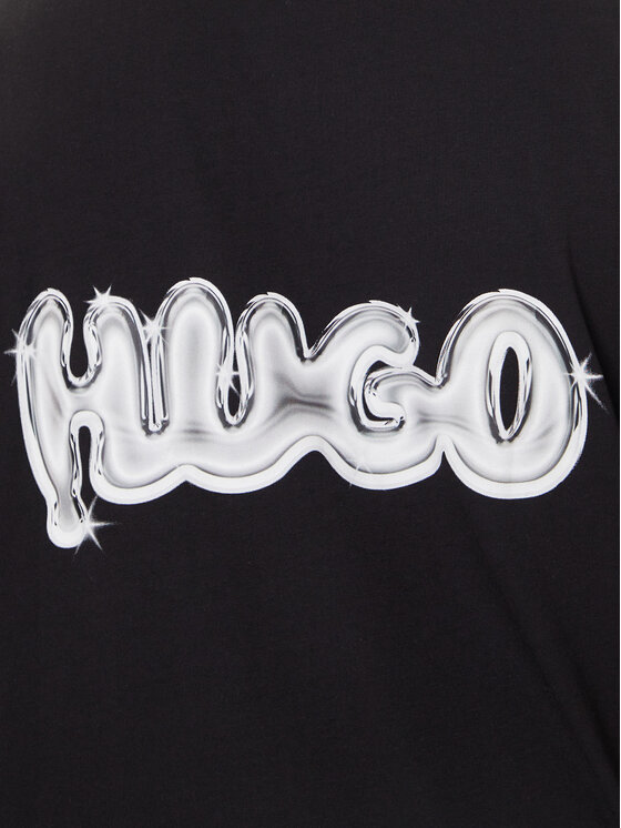 HUGO HUGO Marškinėliai Nyrotee 50549769 Juoda Loose Fit
