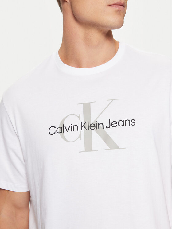 Calvin Klein Jeans Calvin Klein Jeans T-Shirt Ss Hero Monogram Tee 30s Eu Opt 00040EM286 Λευκό Regular Fit