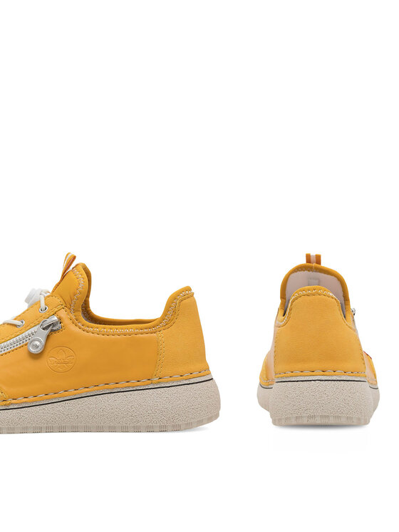 Rieker Rieker Sneakersy 50962-68 Żółty