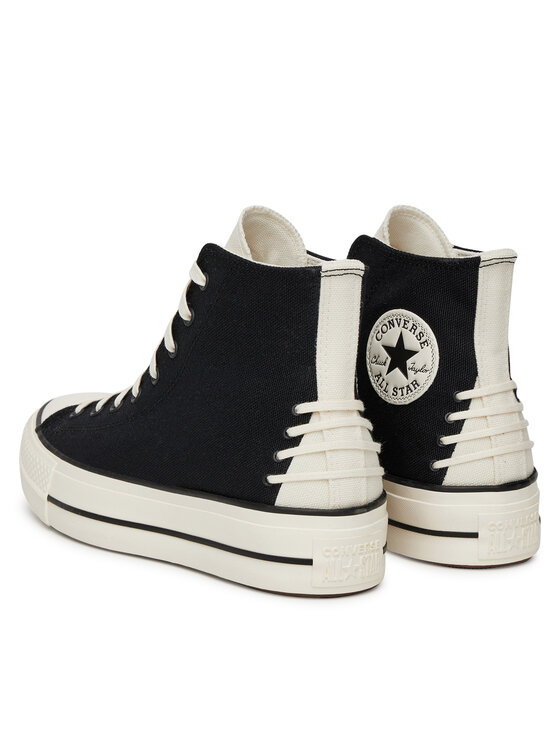 Converse Converse Tornacipő Chuck Taylor All Star Lift Platform Crafted Laces A12552C Fekete