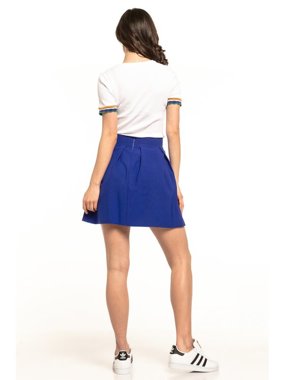 Tessita Tessita Spódnica mini T316 Granatowy A-Line Fit