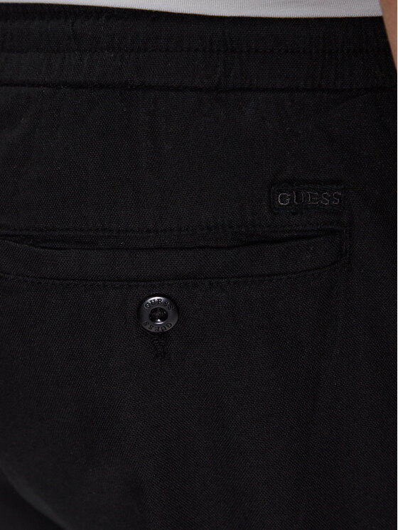 Guess Guess Šortky z materiálu Mick M3GD02 WFBX3 Černá Loose Fit