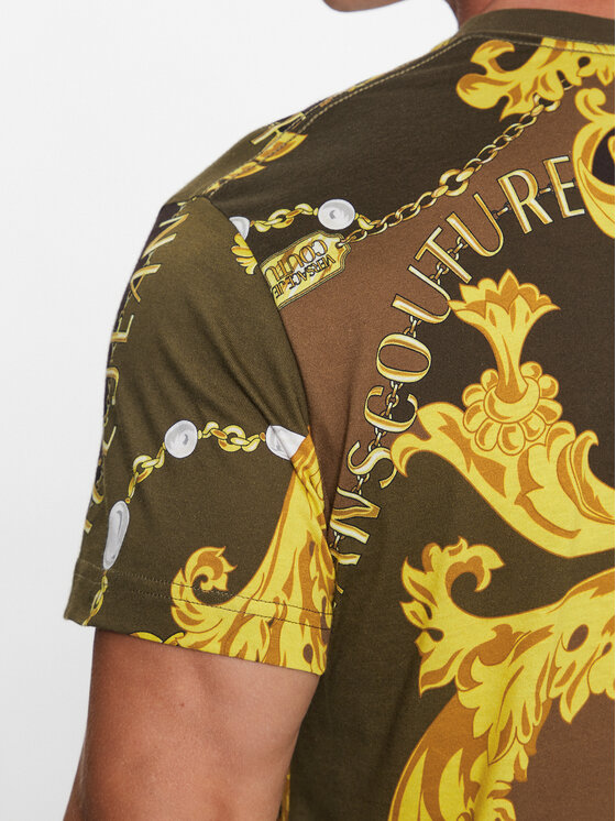 Versace Jeans Couture Versace Jeans Couture T-shirt 75GAH6S0 Verde Regular Fit