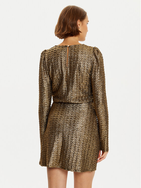 LOLA CASADEMUNT LOLA CASADEMUNT Coctailkleid MF2416006 Goldfarben Regular Fit