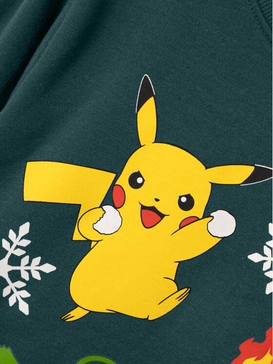 NAME IT NAME IT Bluza POKEMON 13222364 Zielony Regular Fit