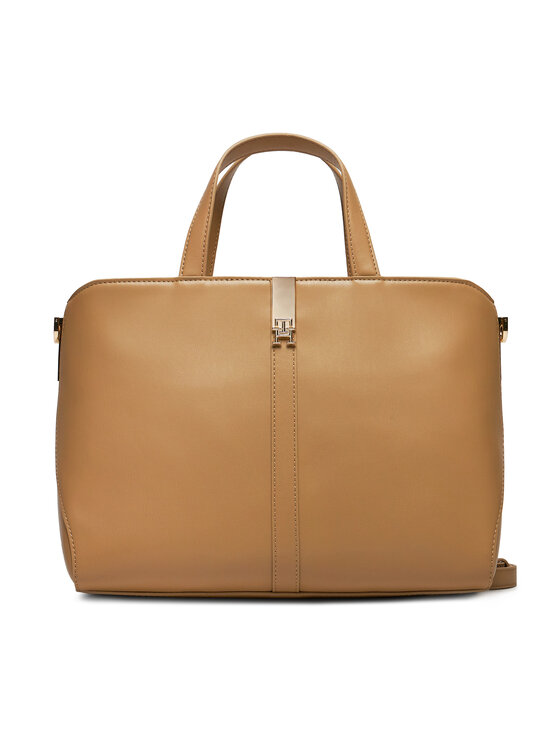 Tommy Hilfiger Tommy Hilfiger Handtasche Heritage Satchel AW0AW16318 Braun