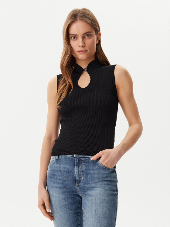 Guess Bluză W5GR10 Z3L10 Negru Regular Fit