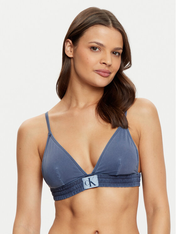 Calvin Klein Swimwear Bikini augšdaļa KW0KW01974 Zils