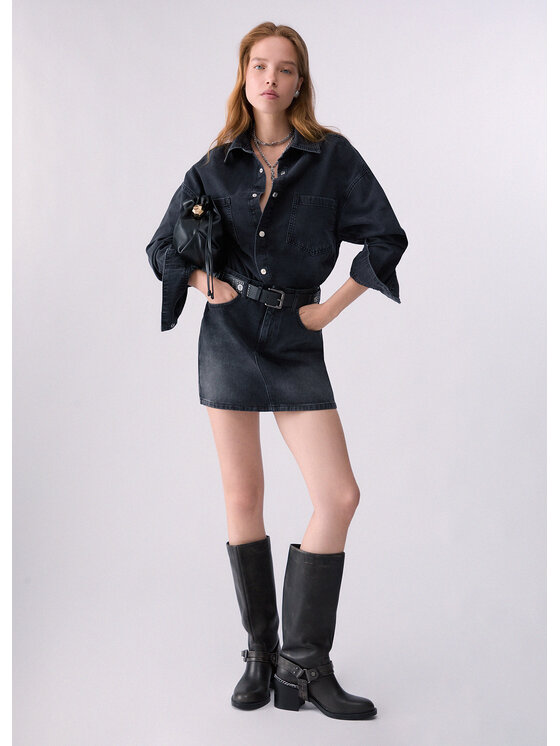 Liu Jo Liu Jo Vestito di jeans UF6185D037087526 Nero Regular Fit