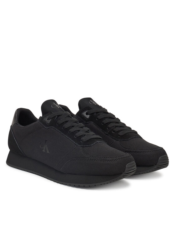 Calvin Klein Jeans Calvin Klein Jeans Sneakersy Runner Sock Laceup Mg Canvas YM0YM01217 Czarny